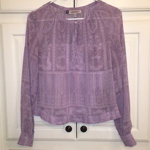 Jennifer Lopez lavender blouse xs